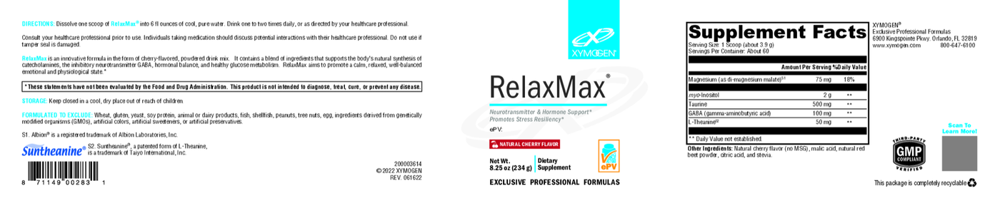 RelaxMax Cherry 60 Servings Curated Wellness