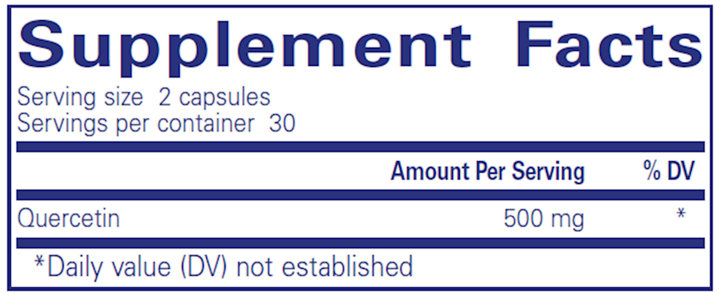 Quercetin 250 mg 60 vcaps Curated Wellness