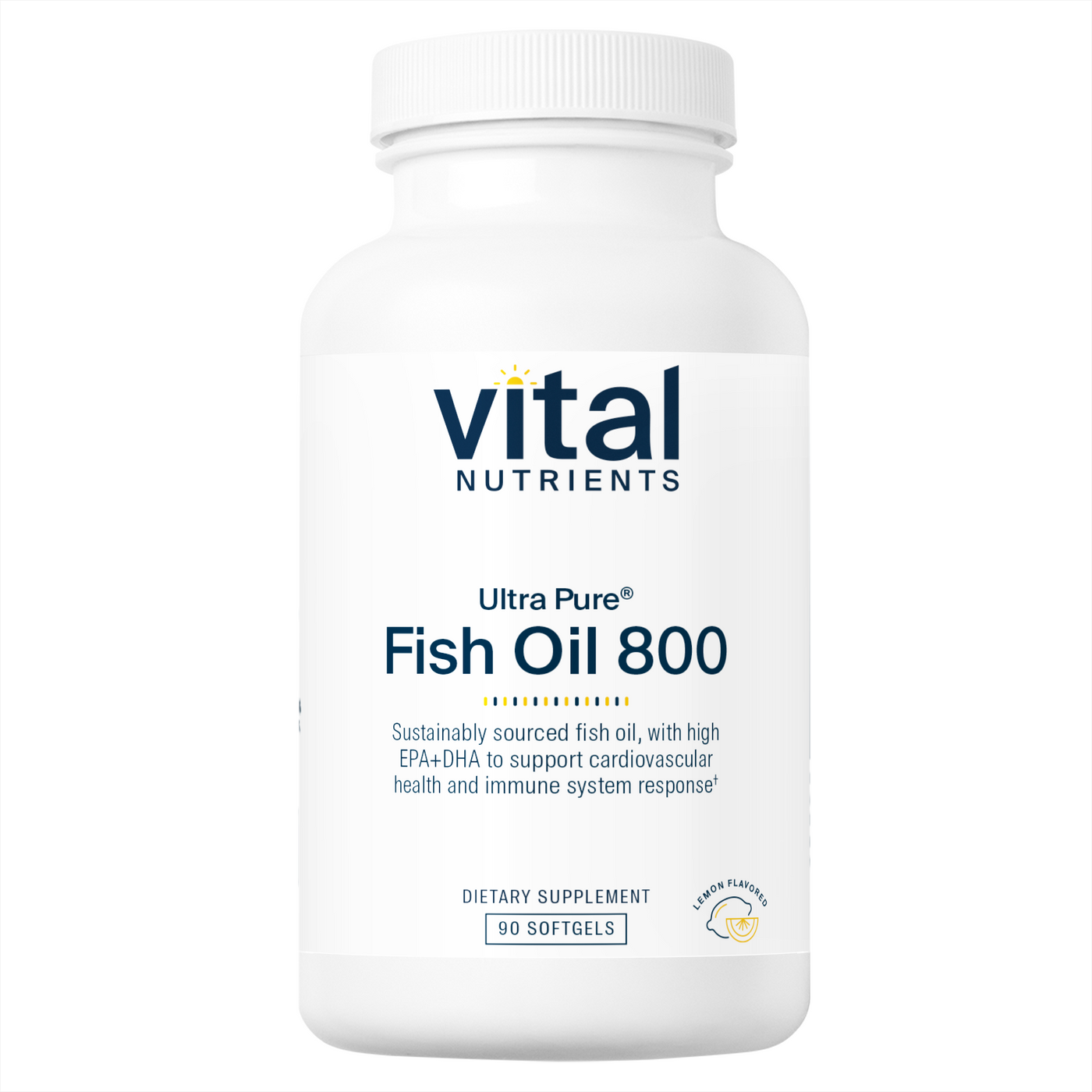 Ultra Pure Fish Oil 800 Lemon 90 gels Curated Wellness