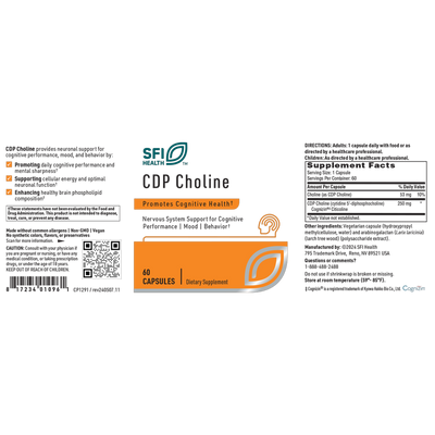 CDP Choline 60 Caps Curated Wellness