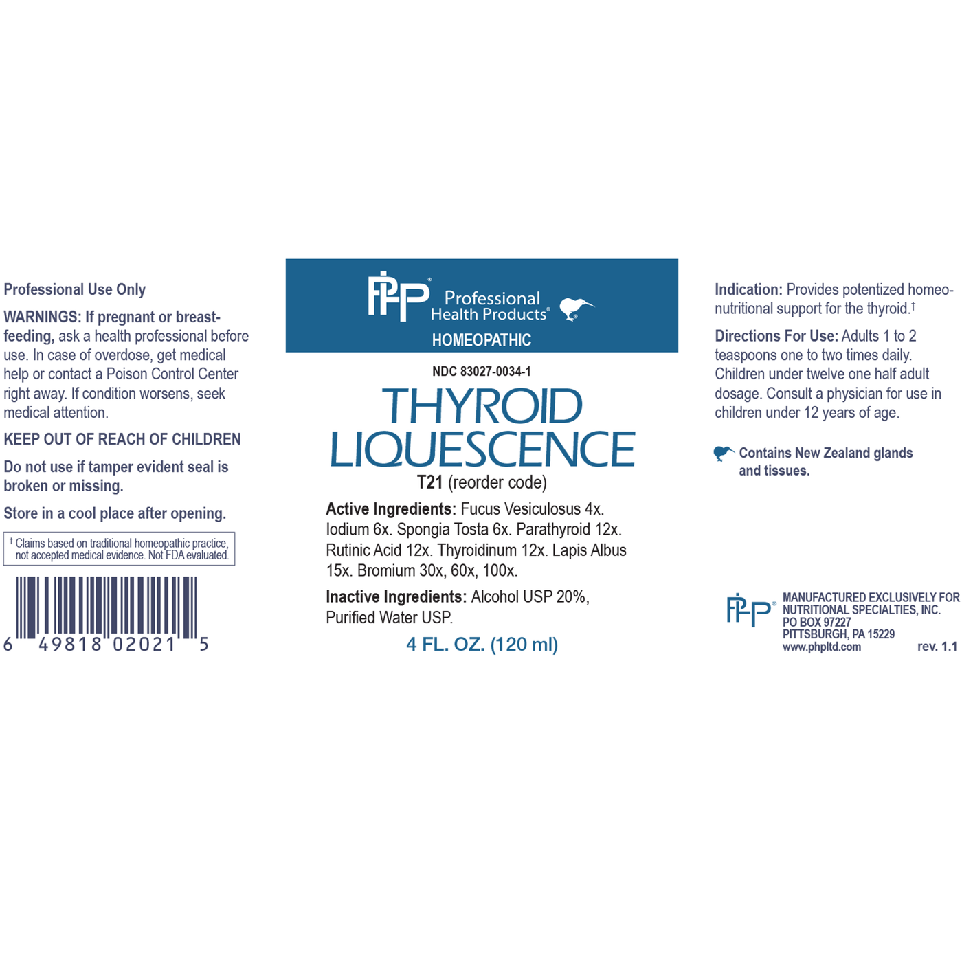 Thyroid Liquescence mL Curated Wellness