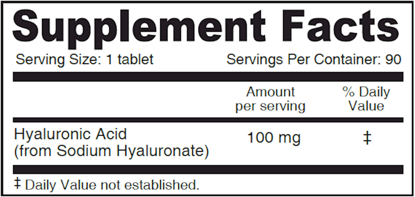 Vegan Hyaluronic Acid 100 mg  Curated Wellness
