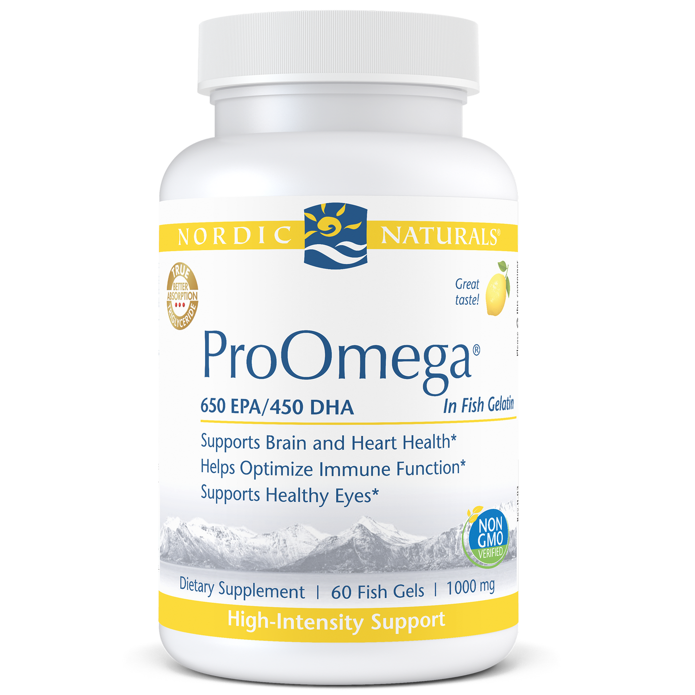 ProOmega Lemon 60 fish gels Curated Wellness