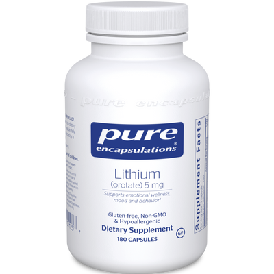 Lithium (orotate) 5 mg 180 vcaps Curated Wellness