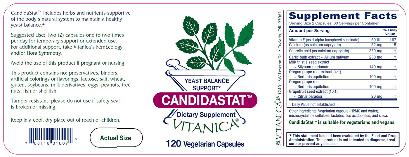 CandidaStat 120 caps Curated Wellness