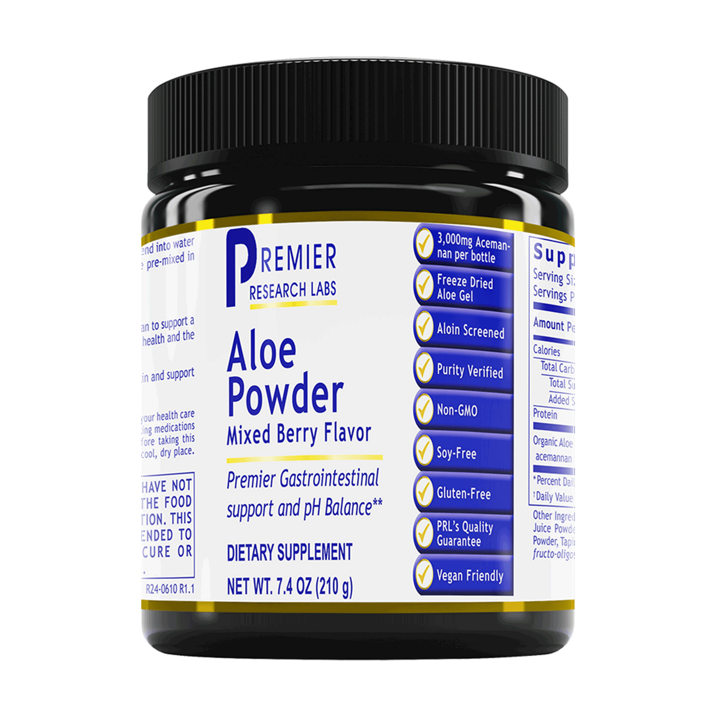 Premier Aloe Powder, Mixed Berry 7.4oz Curated Wellness