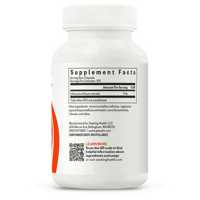 Lithium Orotate 5 mg  Curated Wellness