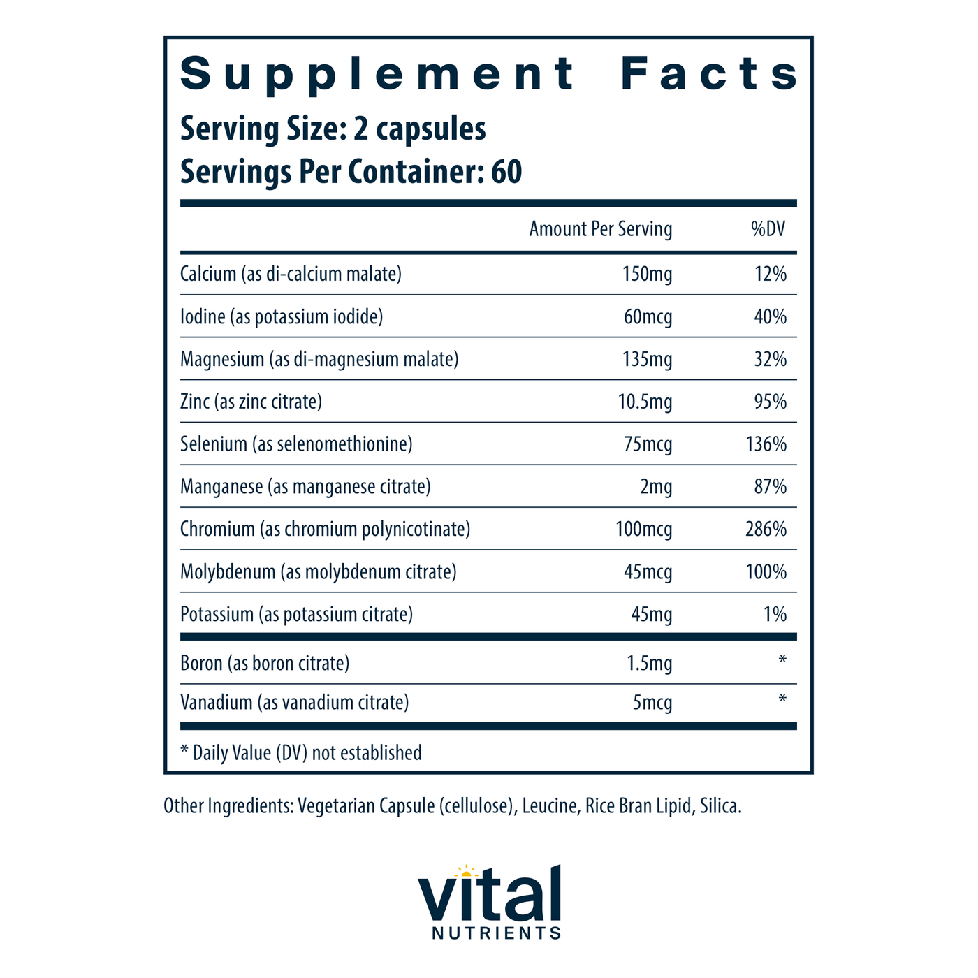 Multi-Minerals w/out Cu/Fe 120 vcaps Curated Wellness