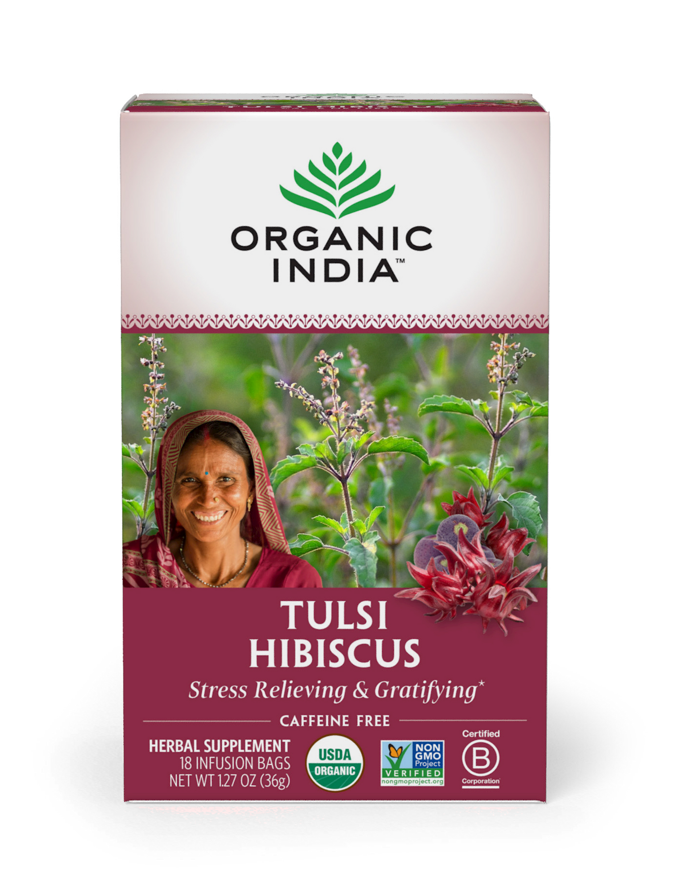 Tulsi Hibiscus 18 teabags Curated Wellness