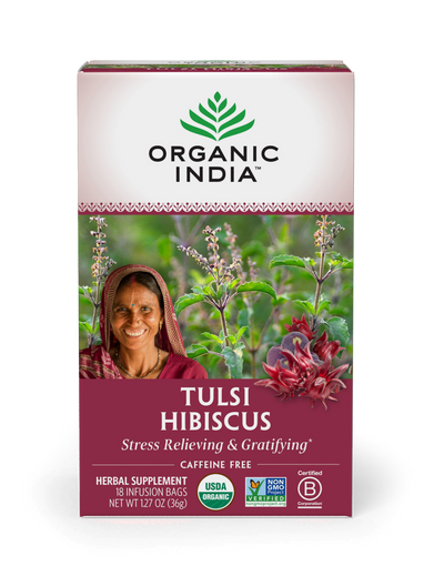 Tulsi Hibiscus 18 teabags Curated Wellness