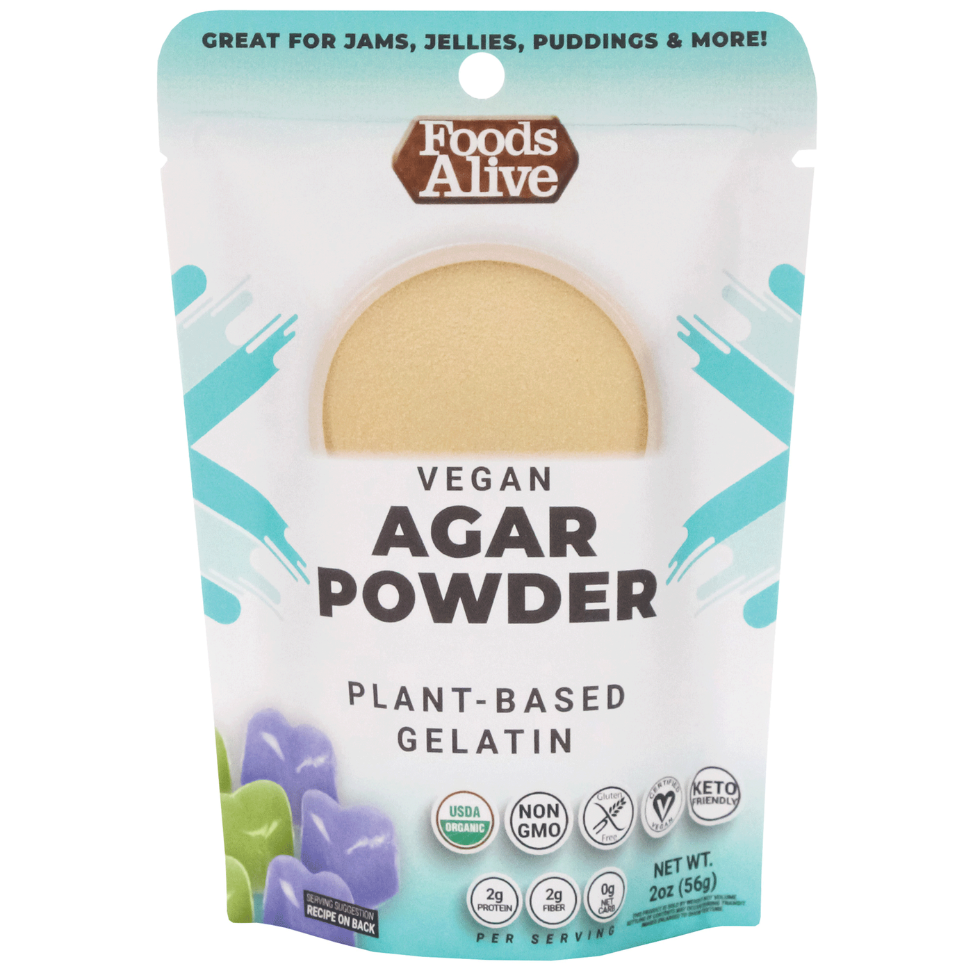Agar Powder Organic serving 19 Curated Wellness