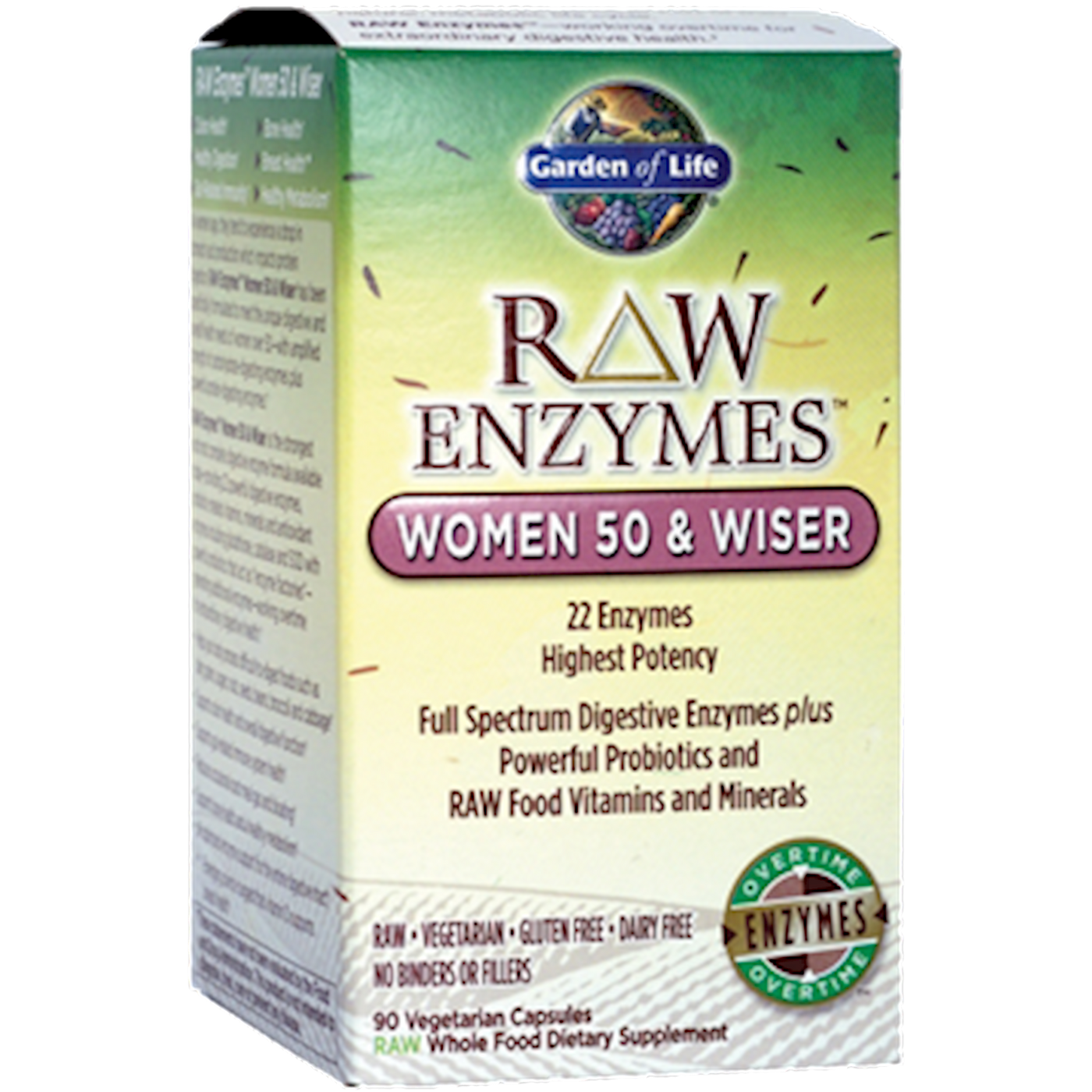 RAW Enzymes Women 50 & Wiser 90 vcaps Curated Wellness