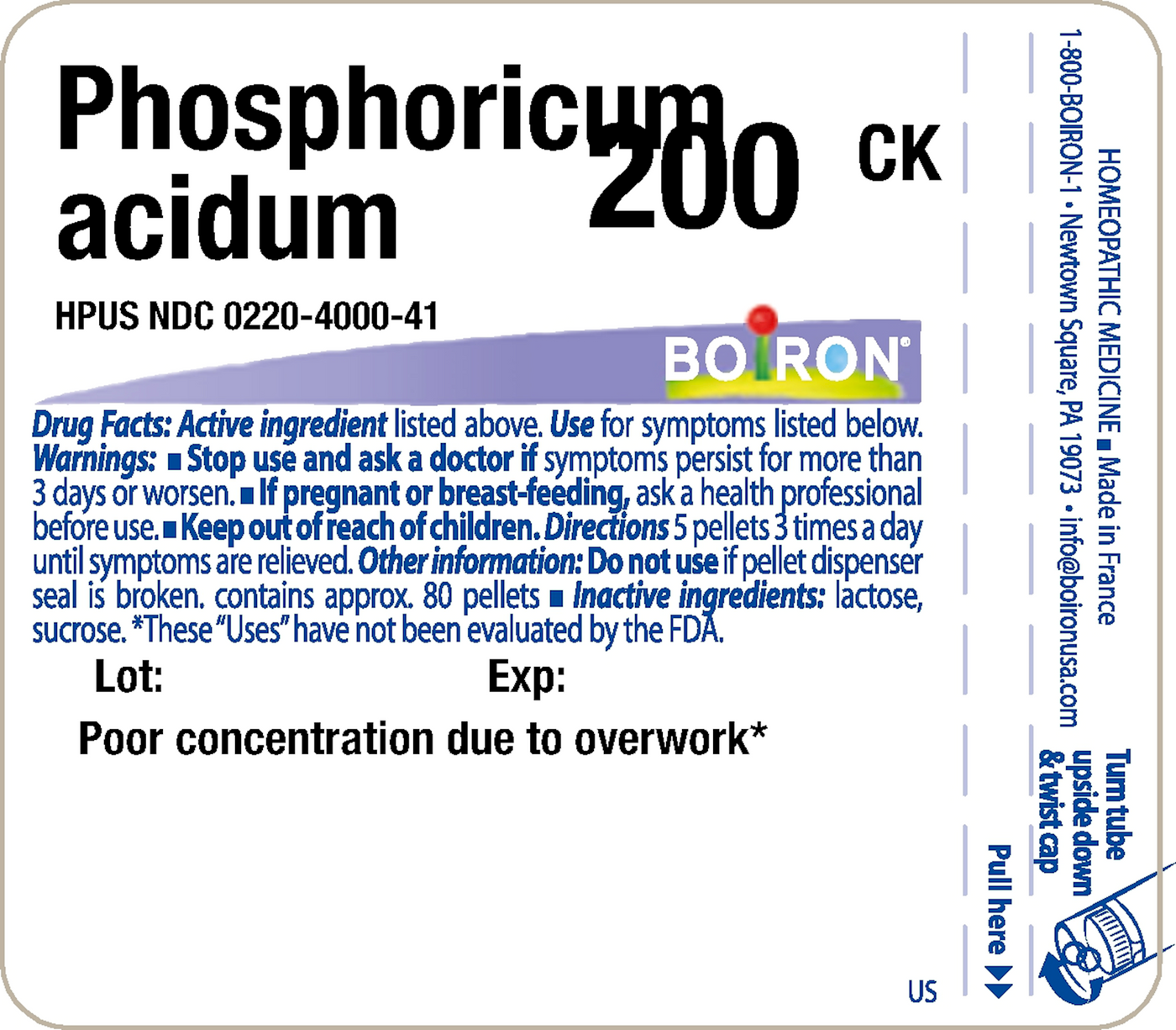 Phosphoricum acidum 200CK 80 plts Curated Wellness