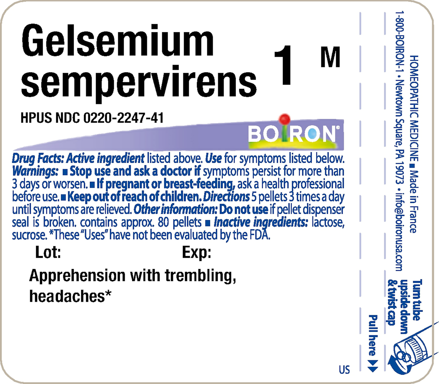 Gelsemium sempervirens 1M 80 plts Curated Wellness