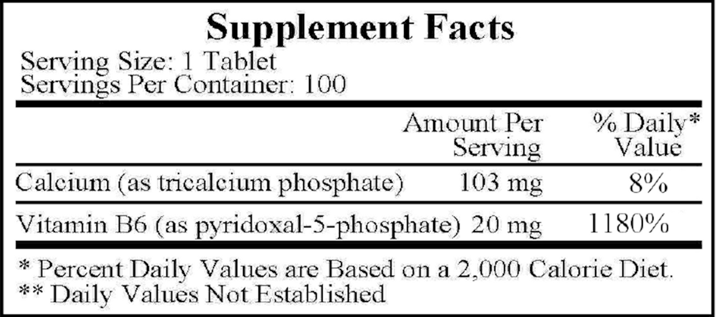 Pyridoxal 5-Phosphate 20 mg  Curated Wellness