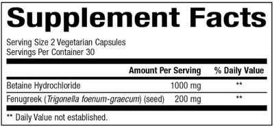 Betaine HCL w/ Fenugreek  Curated Wellness