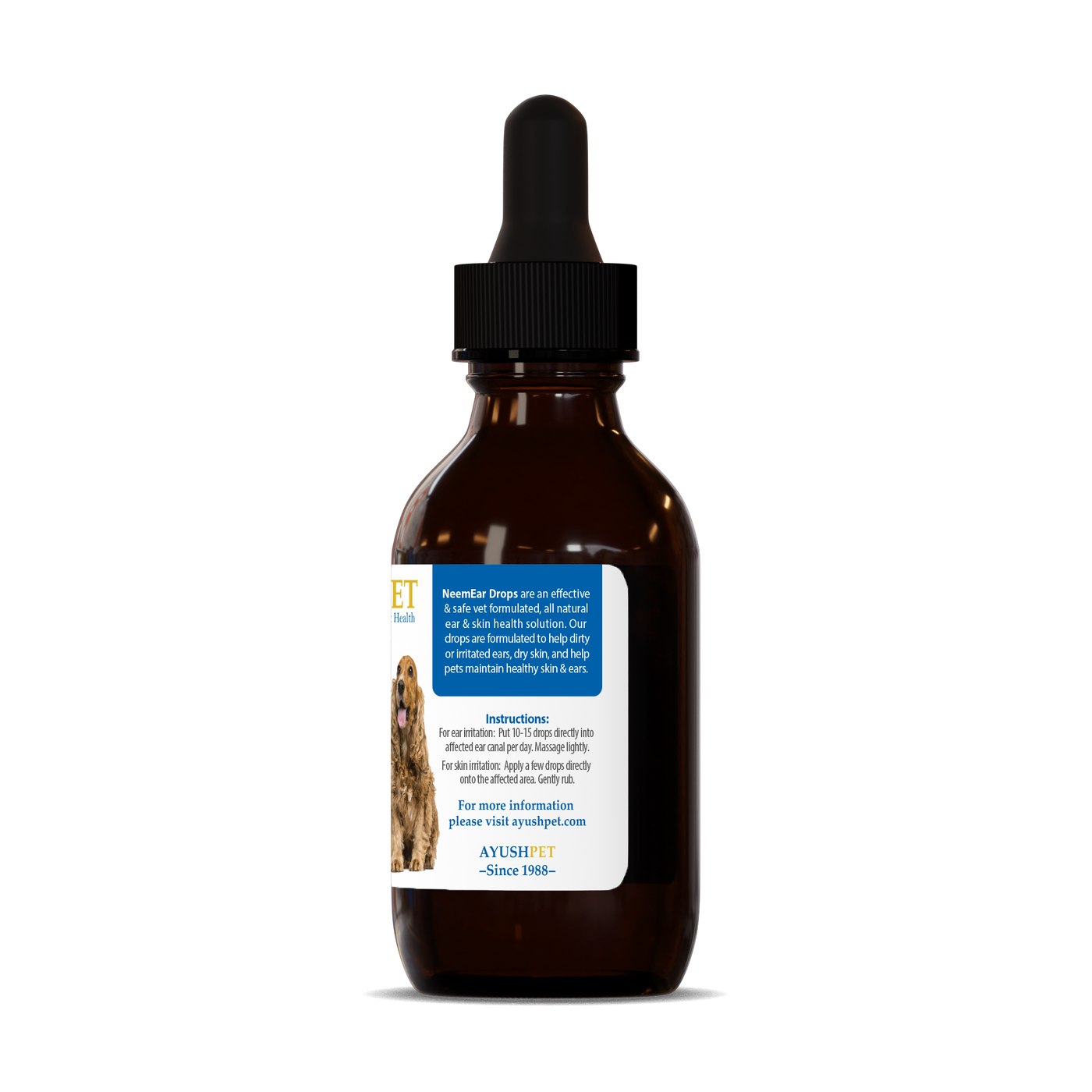 Pet Neem Ear & Skin Drops 2 fl oz Curated Wellness