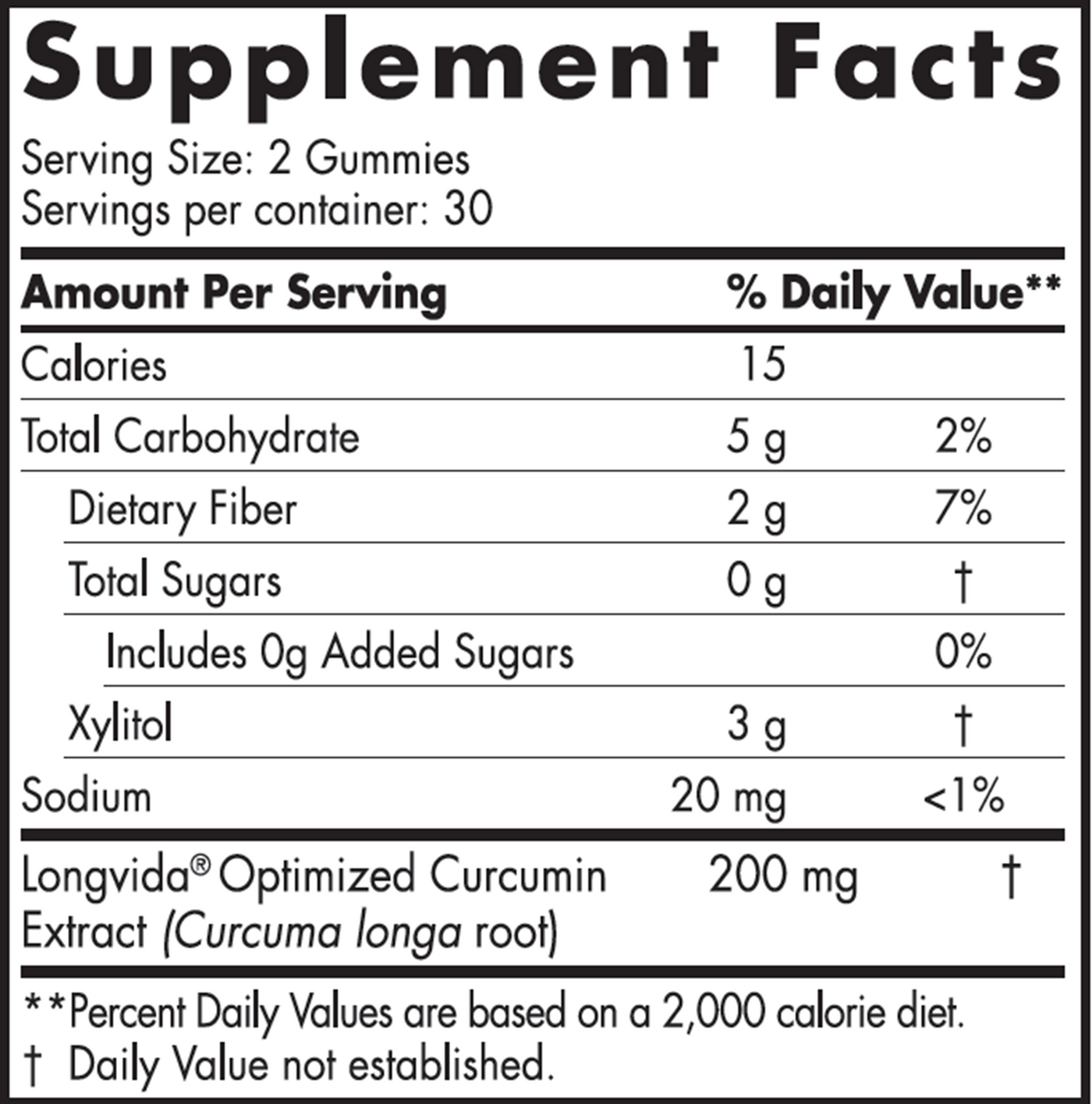 Nordic Zero Sugar Curcumin 60 gummies Curated Wellness