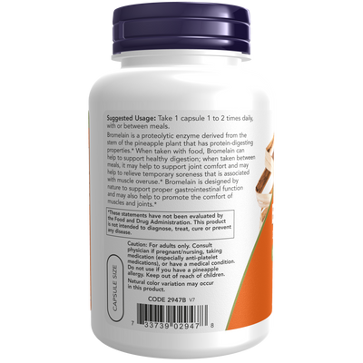 Bromelain 2400 GDU/g 500 mg 120 vcaps Curated Wellness