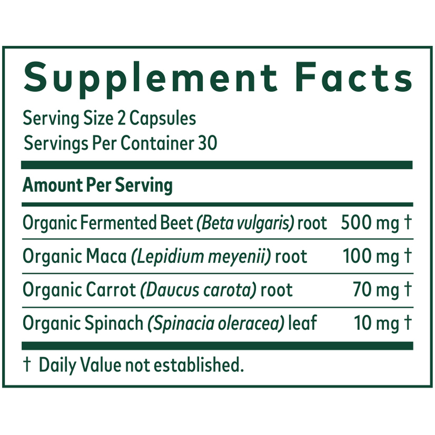 Fermented Beet & Maca 60 caps Curated Wellness