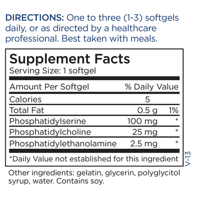 PS-100 100 mg 60 gels Curated Wellness