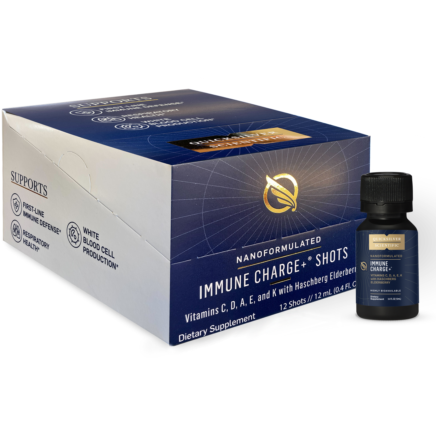 Immune Charge+ Box of 12 (0.4 fl oz ea) Curated Wellness