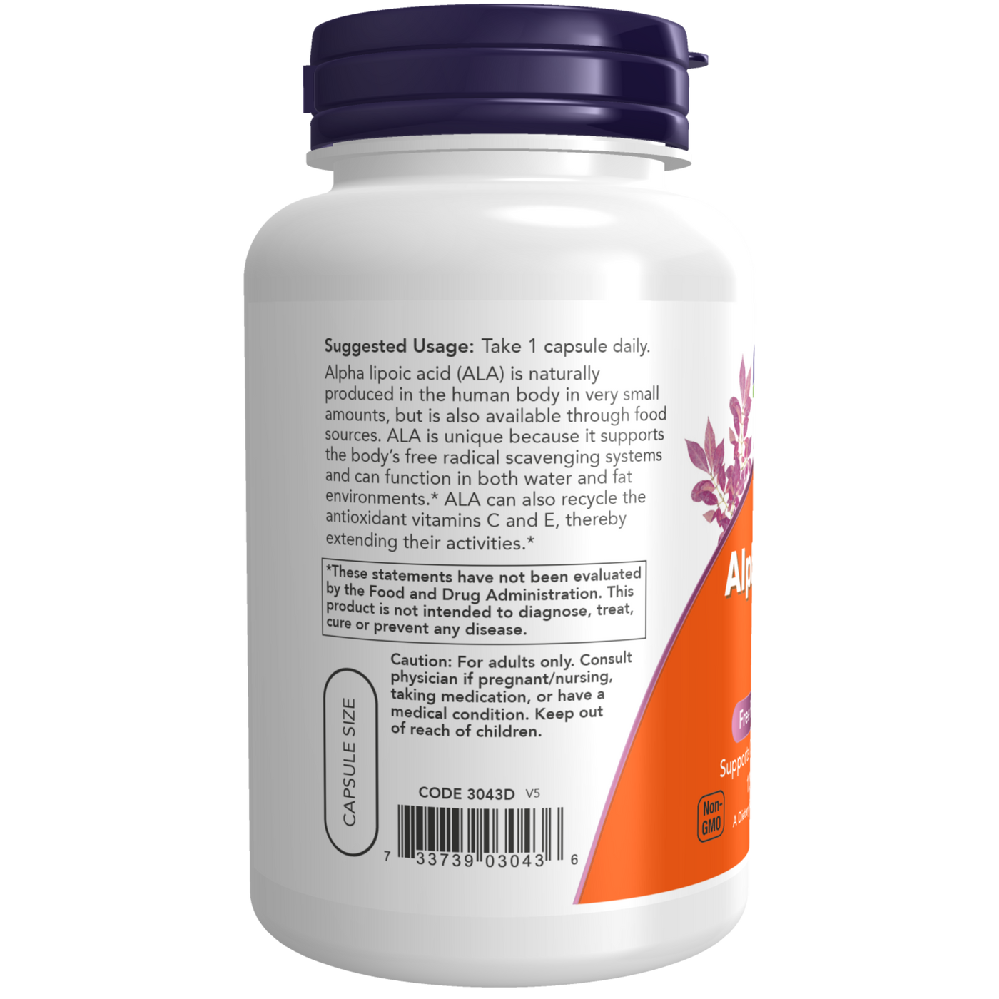 Alpha Lipoic Acid 250 mg 120 vcaps Curated Wellness