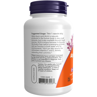 Alpha Lipoic Acid 250 mg 120 vcaps Curated Wellness