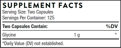 Glycine 250 caps Curated Wellness