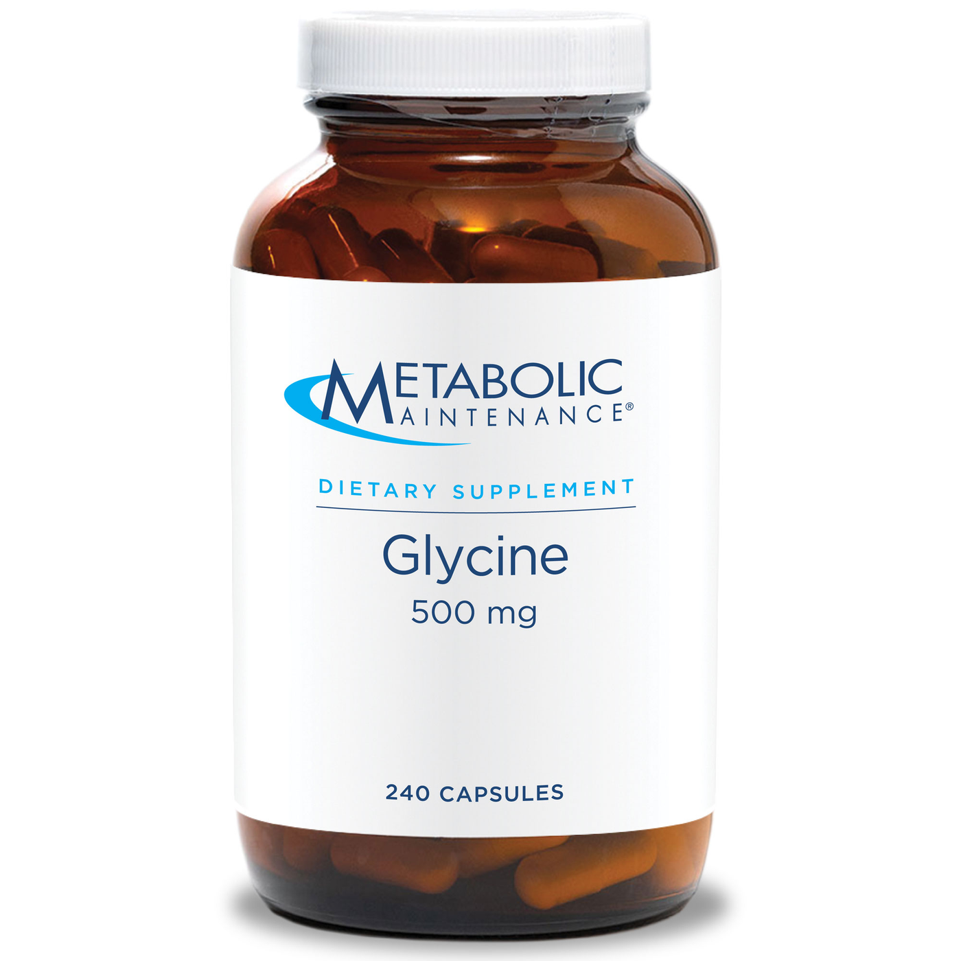 Glycine 500 mg 240 caps Curated Wellness
