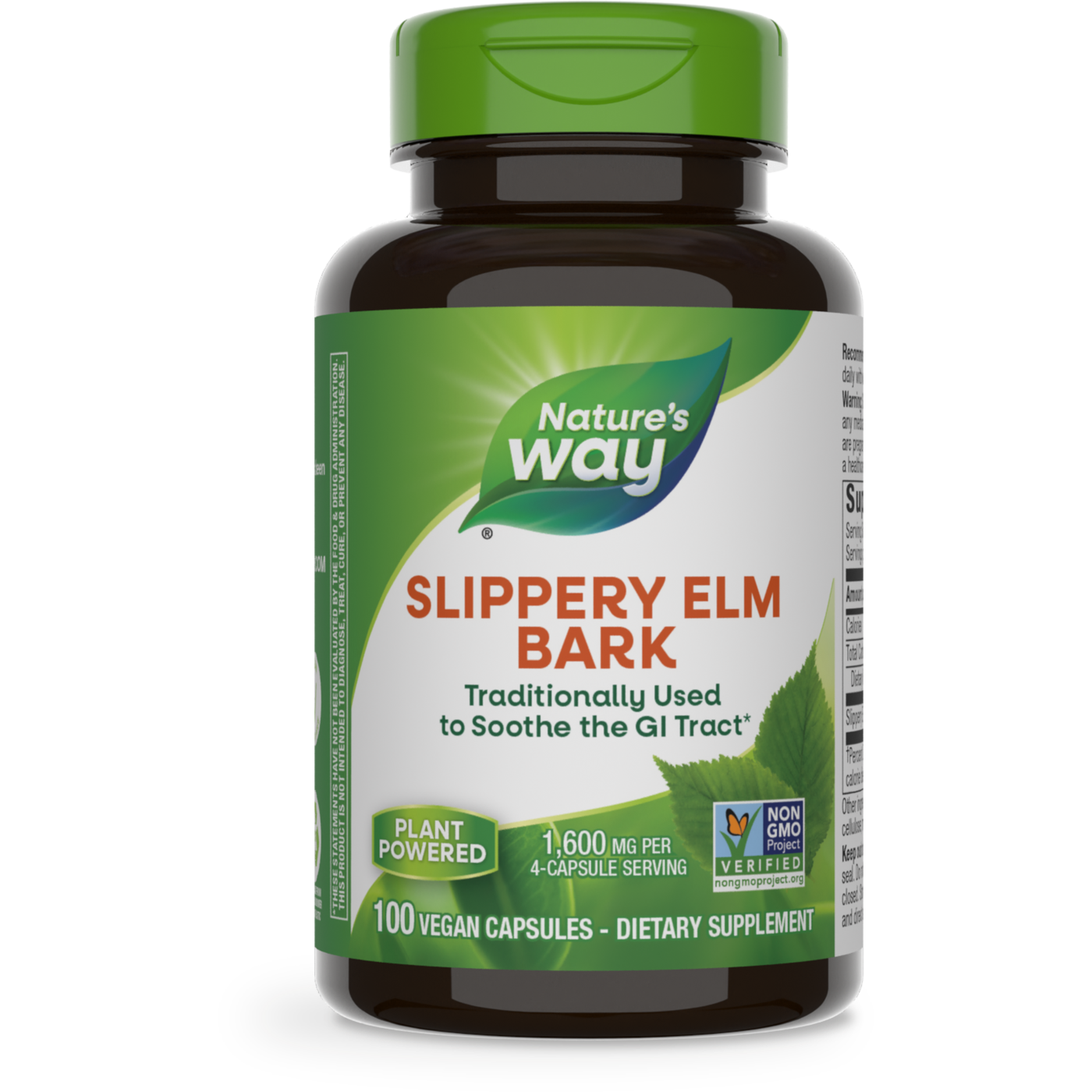 Slippery Elm Bark 400 mg  Curated Wellness