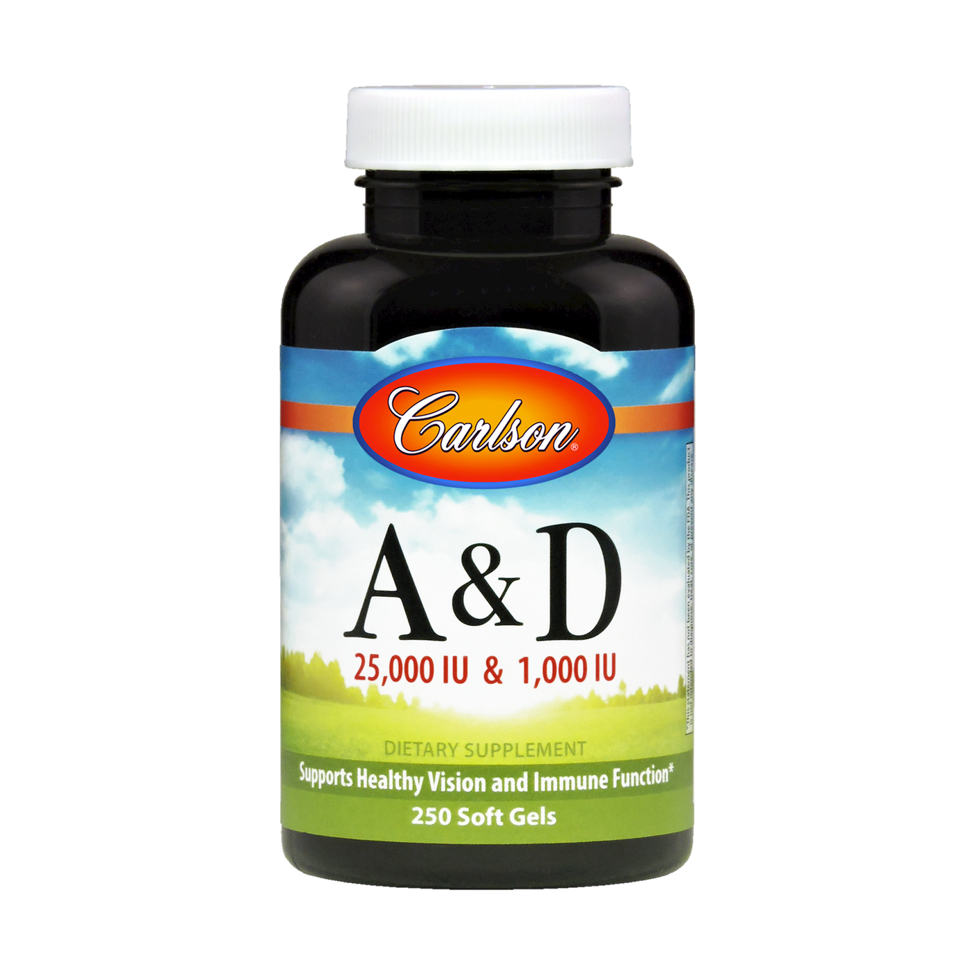 A & D 25000 IU & 1000 IU 250 gels Curated Wellness