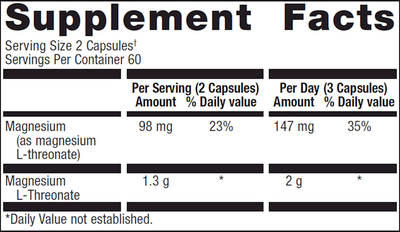 Mag L-Threonate 120 Capsules Curated Wellness