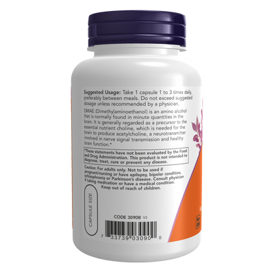 DMAE 250 mg 100 vcaps Curated Wellness