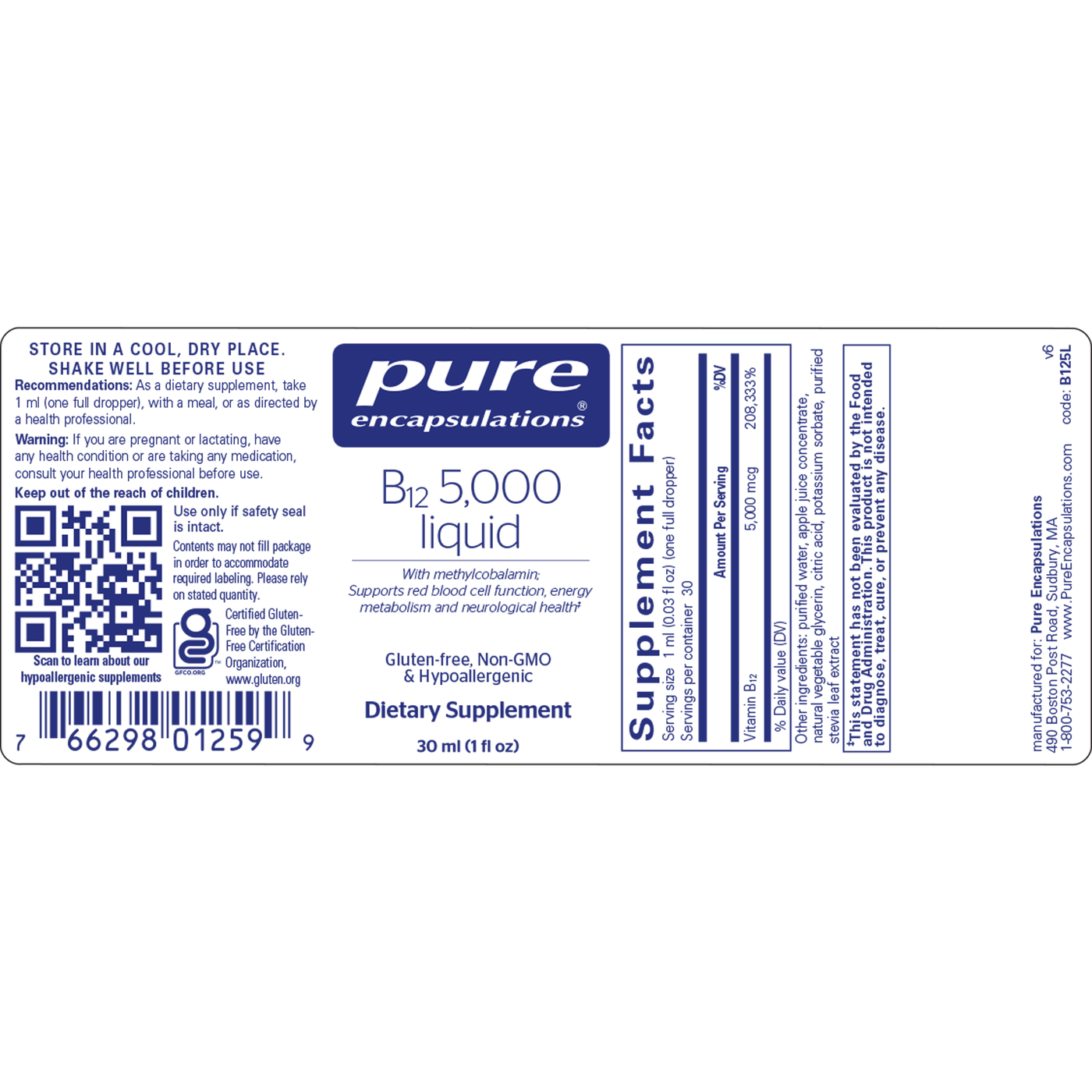 B12 5000 Liquid  Curated Wellness