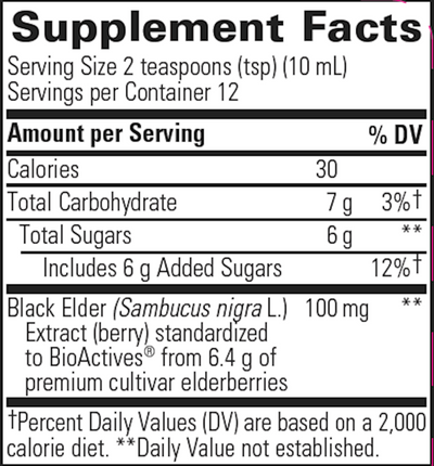 Sambucus Black Elderberry Syrup 4 fl oz Curated Wellness