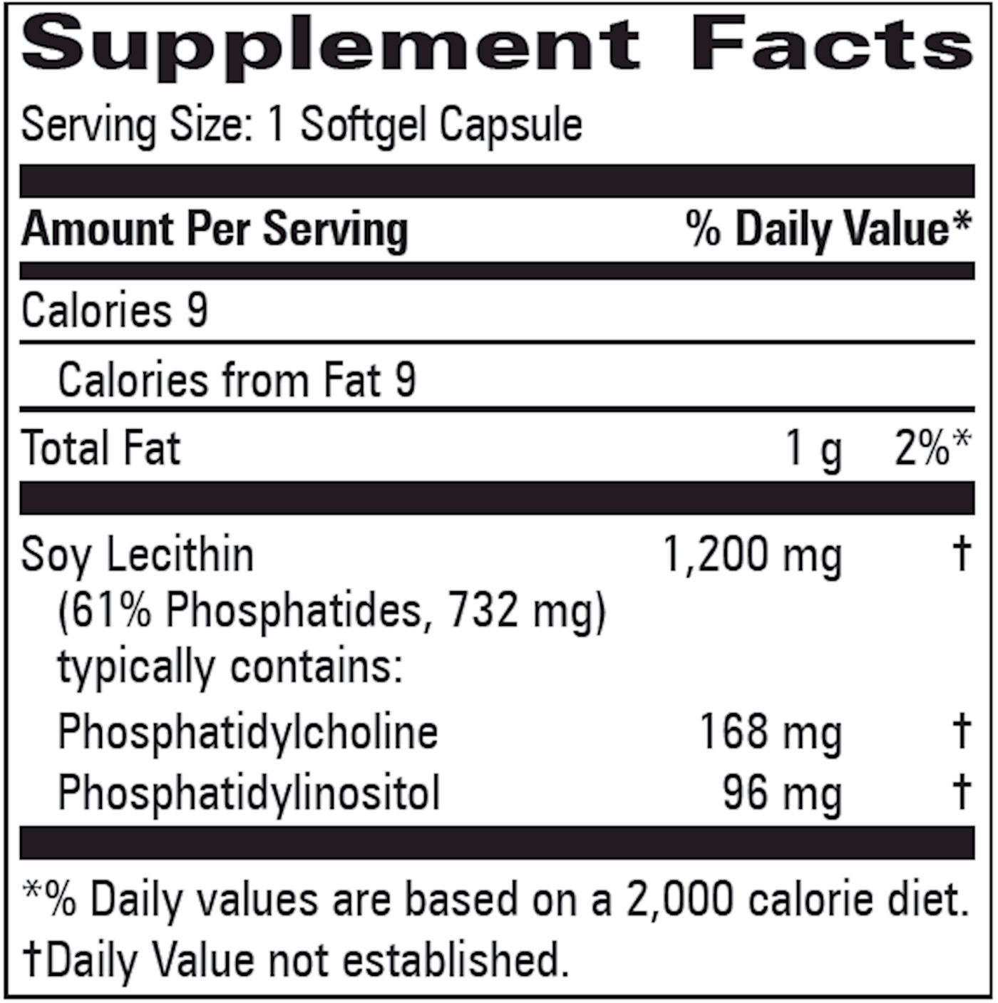 Lecithin 1200 mg 100 gels Curated Wellness