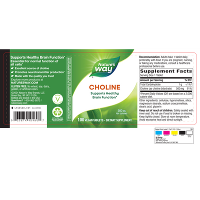 Choline 500 mg  Curated Wellness