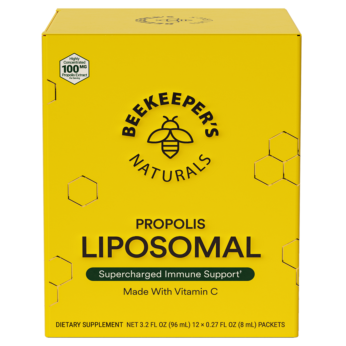 Liposomal Propolis + Vitamin C 12 pckts Curated Wellness