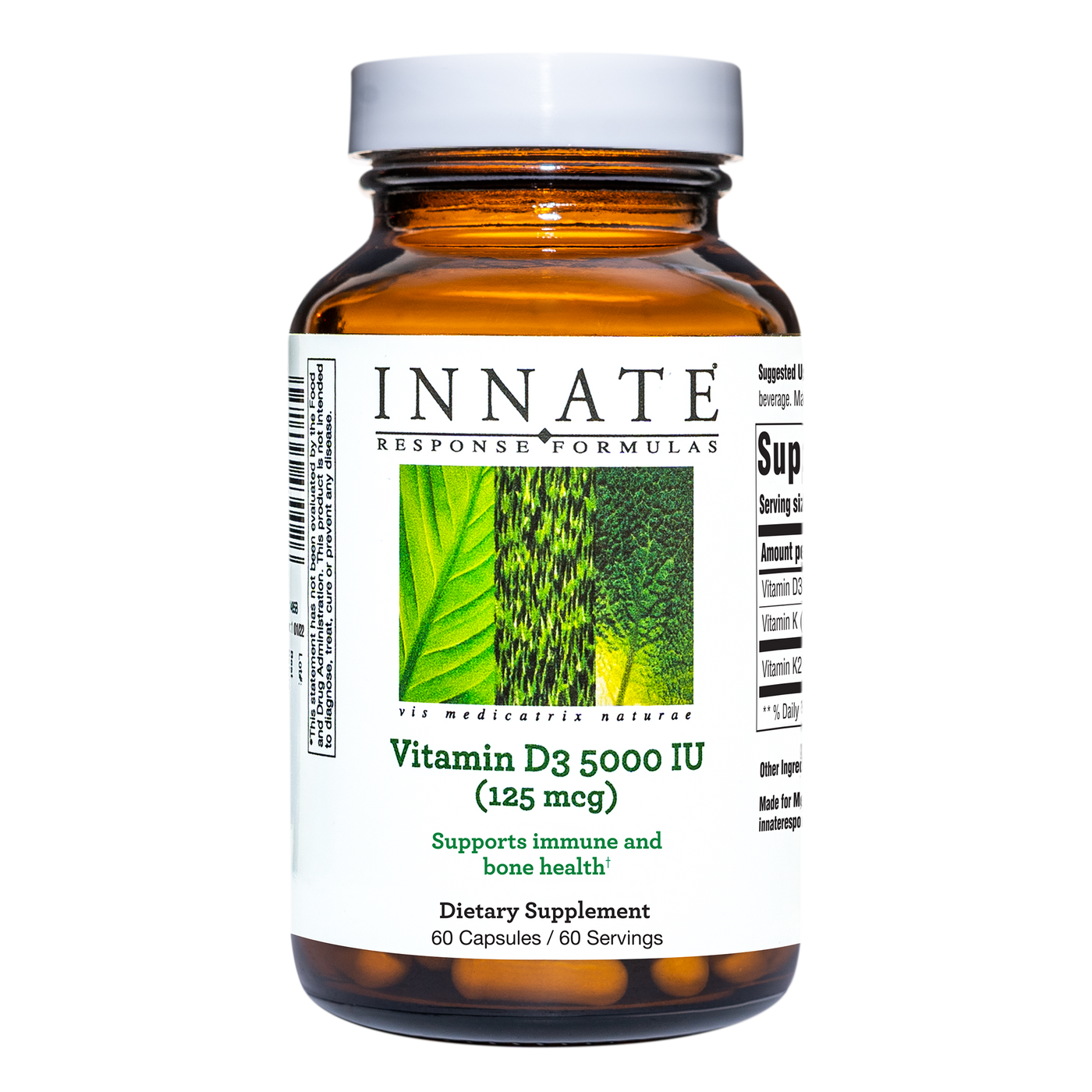Vitamin D3 125 mcg 60 Caps Curated Wellness