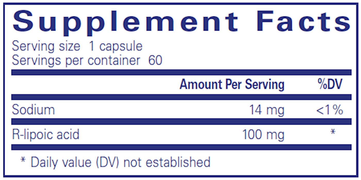 R-Lipoic Acid (stabilized) 60 vcaps Curated Wellness