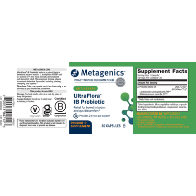 UltraFlora IB Probiotic 30c Curated Wellness