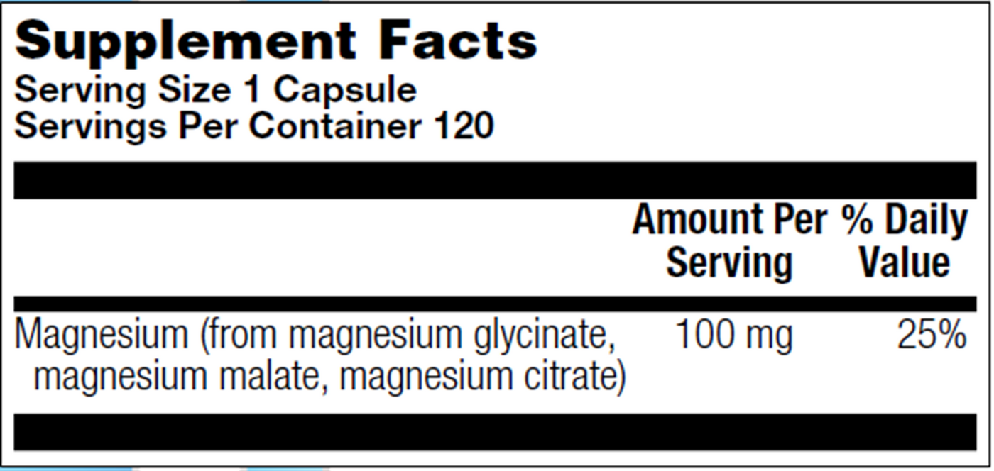 Tri-Magnesium 120 caps Curated Wellness