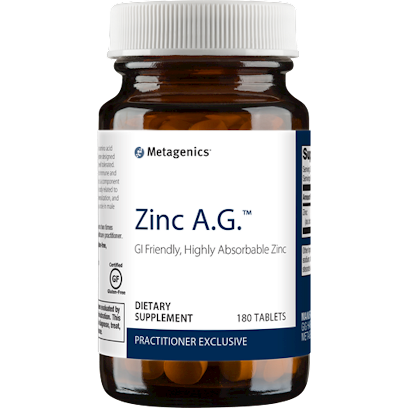 Zinc A.G. 20 mg 180 tabs Curated Wellness