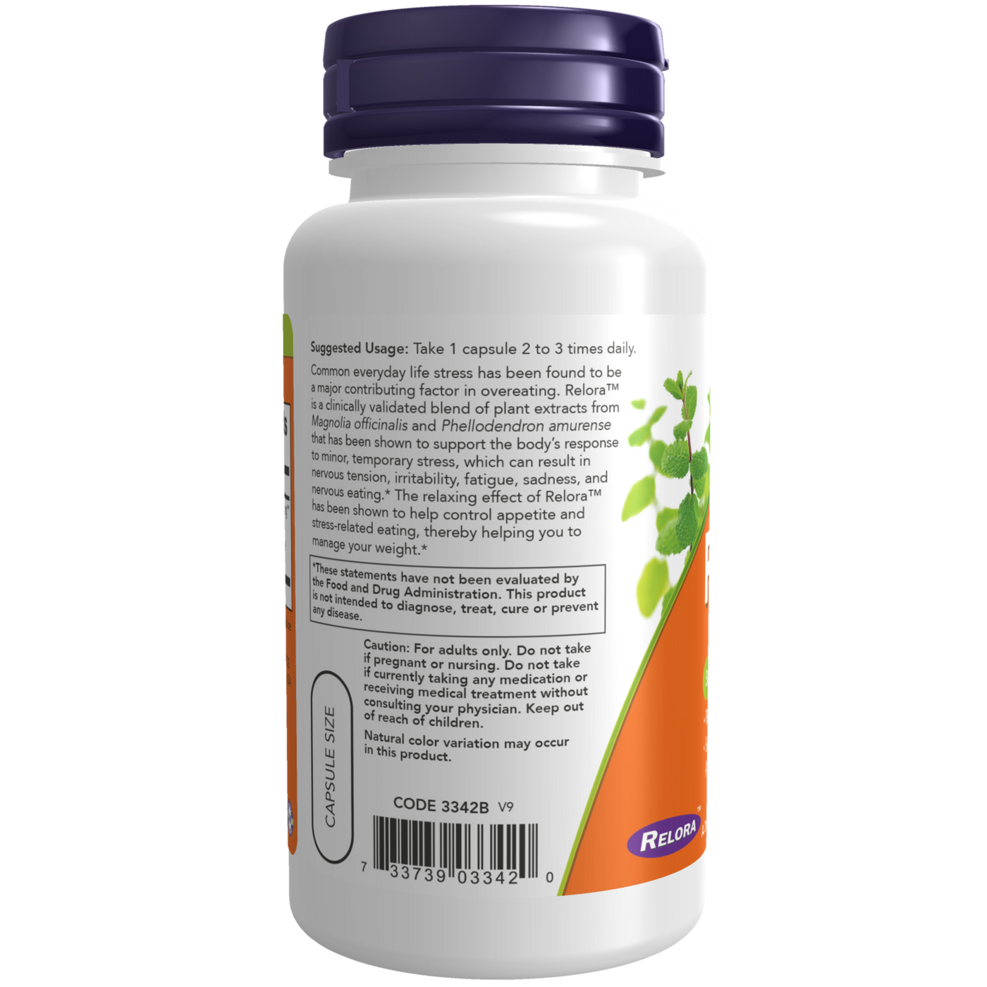 Relora 300 mg 60 vcaps Curated Wellness