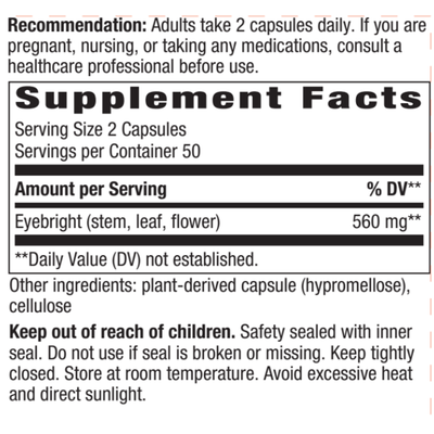 Eyebright 430 mg  Curated Wellness