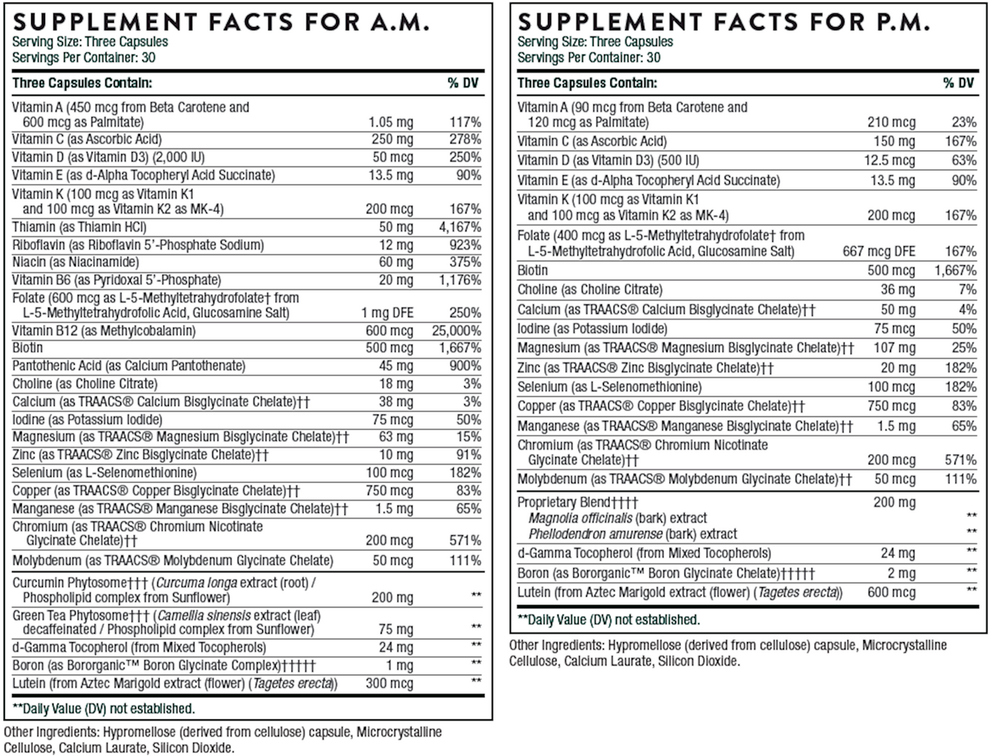 Multi-Vitamin Elite A.M & P.M. 1 Kit Curated Wellness