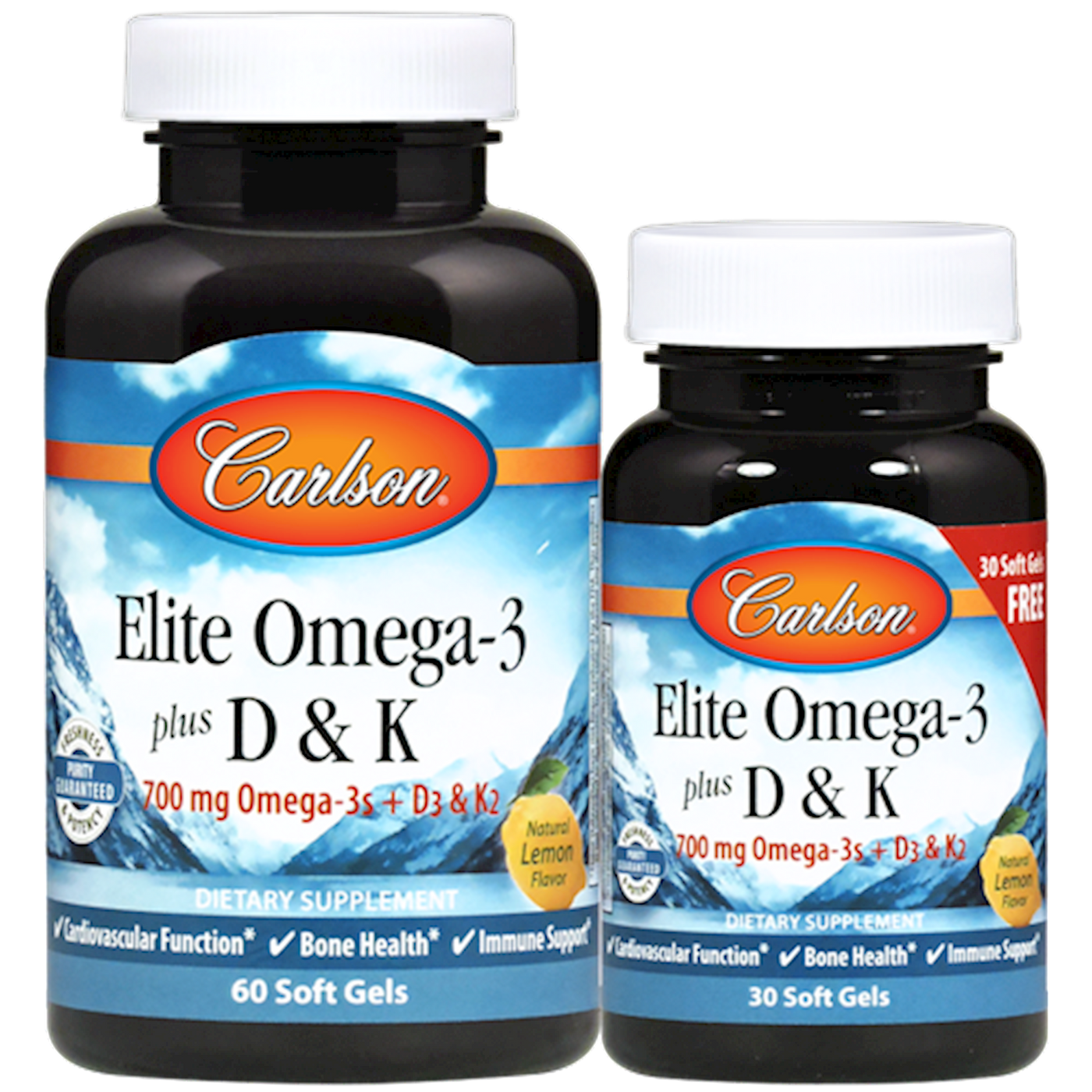 Elite Omega 3 + D3 & K 60+30 softgels Curated Wellness