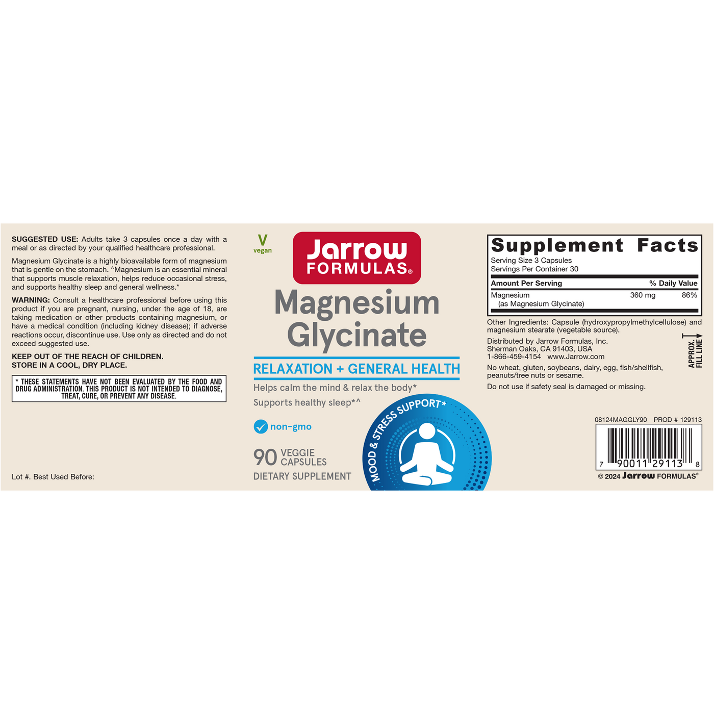 Magnesium Glycinate c Curated Wellness