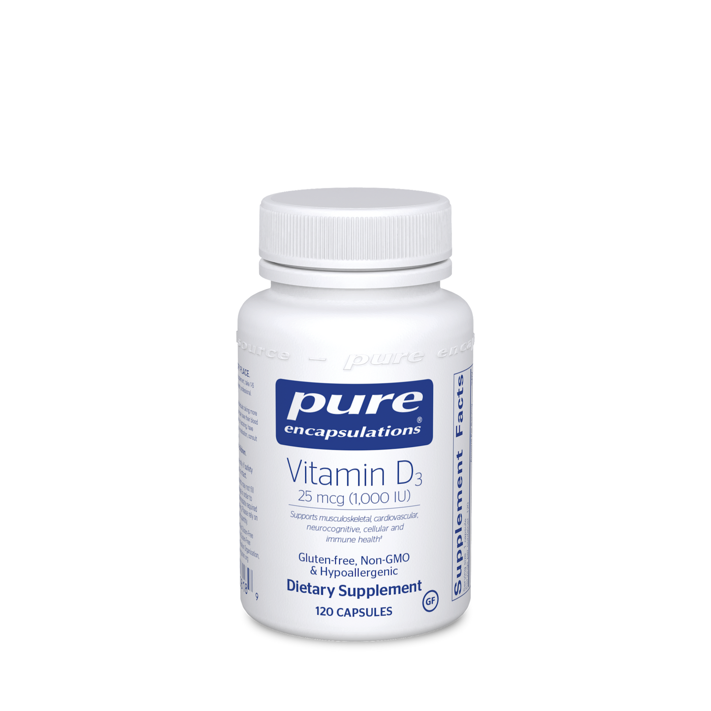 Vitamin D3 1000 IU 120 vcaps Curated Wellness